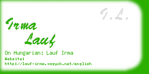 irma lauf business card